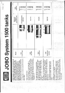 Jobo Developing Tanks manual. Camera Instructions.